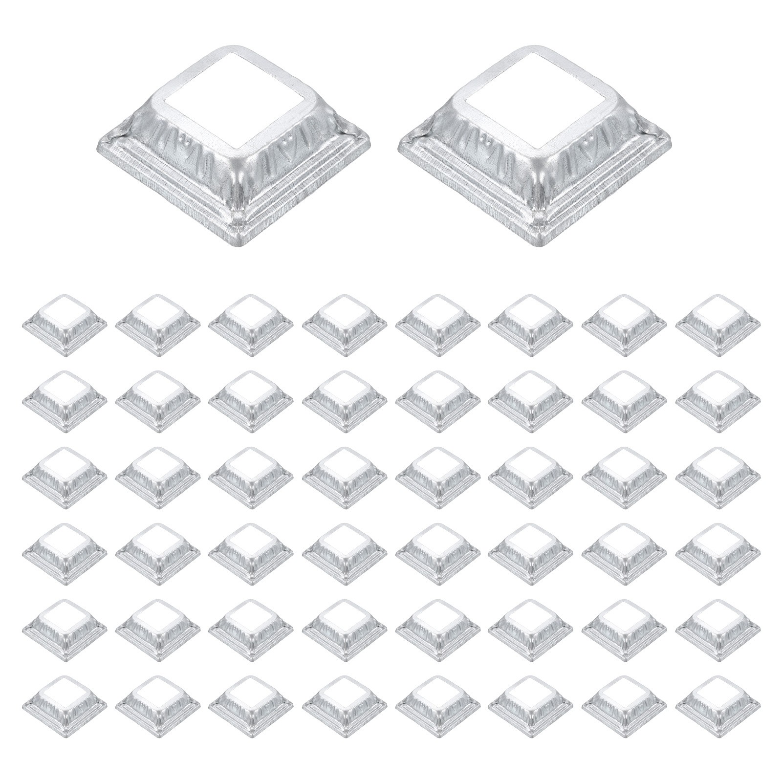 50Pcs Post Base Cover, 2.5x2.5 One-Piece Post Skirt Column Wrap(1.3x1.3)