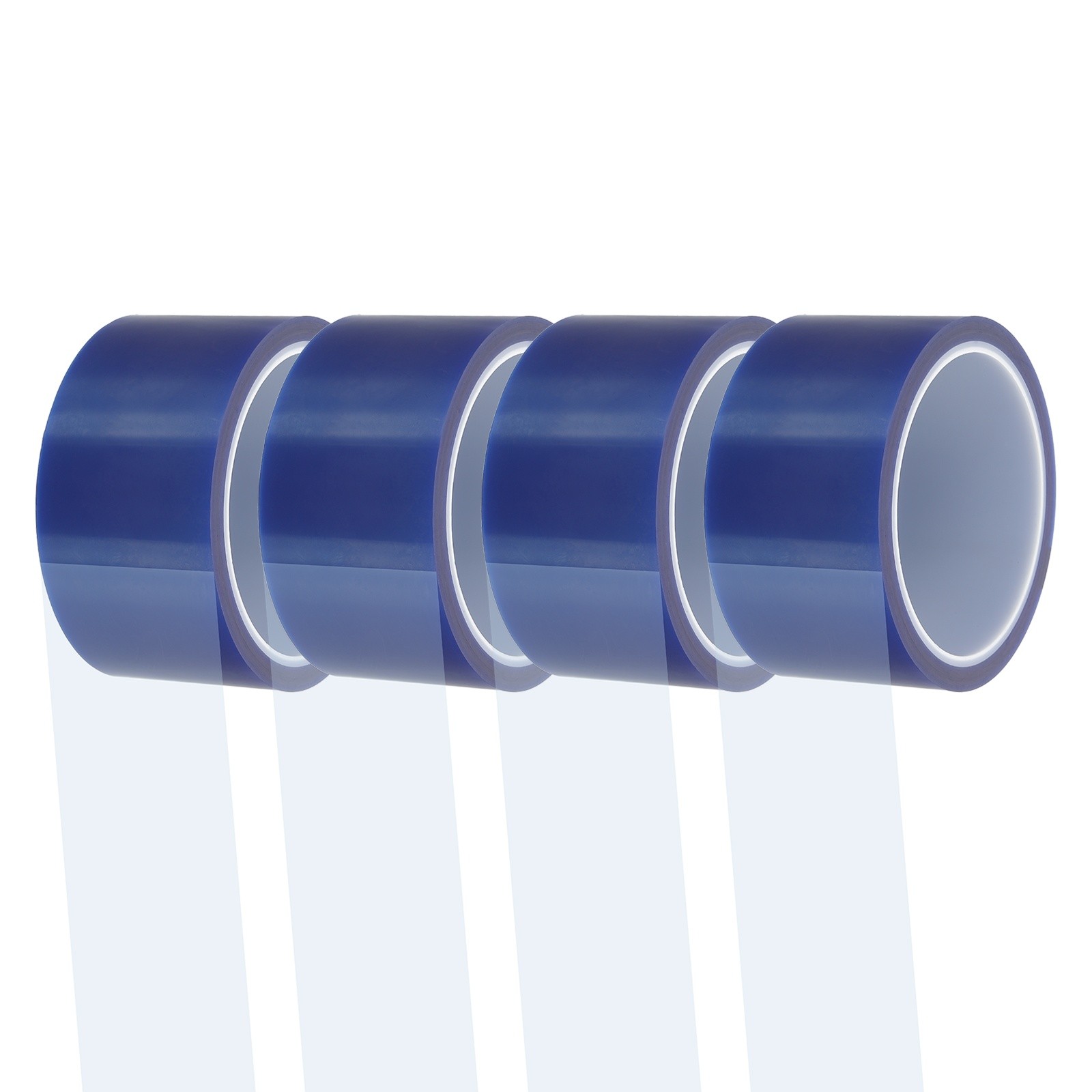 PET Heat Tape 50mm x 33m(108ft), 4 Rolls Blue High Temp Resistant Transfer Tape