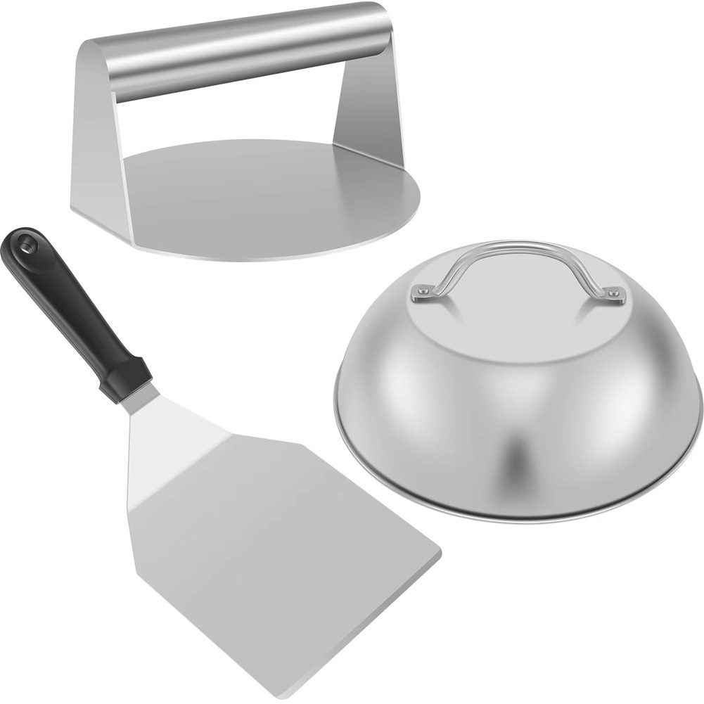 Smashed Burger Kit - Burger and Metal Spatula for Flat Top Grill9569