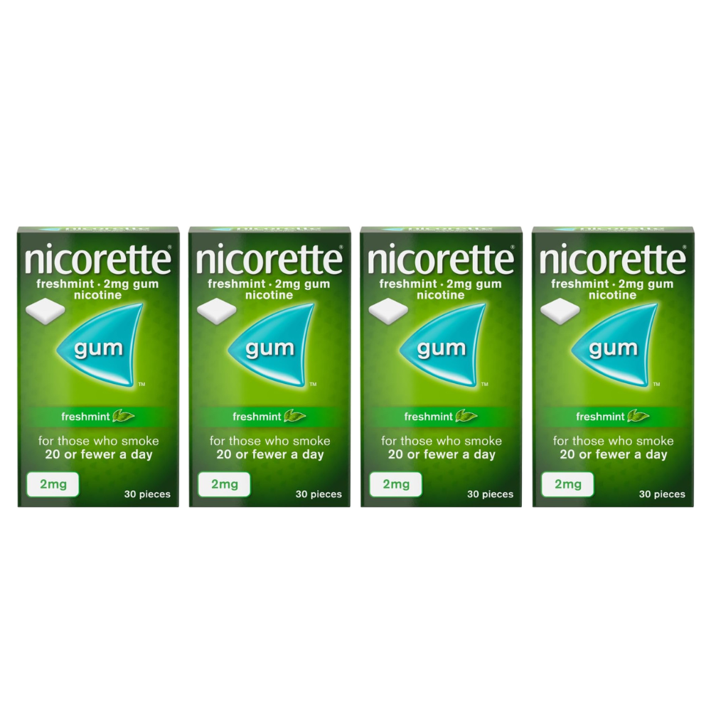 Nicorette Freshmint 2mg Gum Nicotine 30 Pieces x6