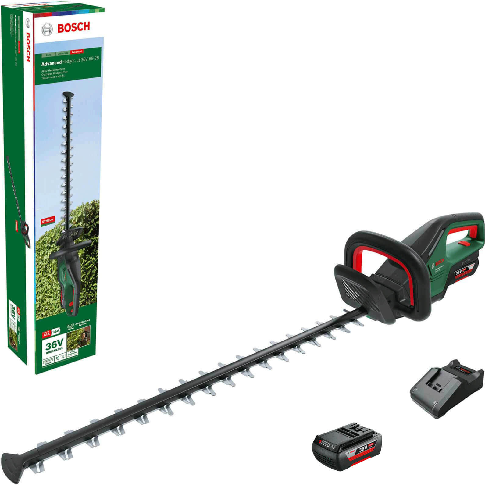 Bosch ADVANCEDHEDGECUT 36V-65 36v Cordless Brushless Hedge Trimmer 650mm 2 x 2ah