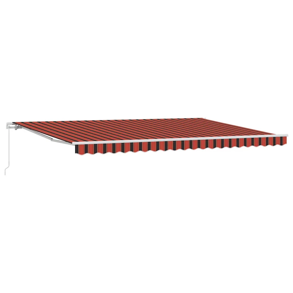 vidaXL Awning Orange and Brown 500 x 300 x 165 cm Polyester and Metal, Adjustabl
