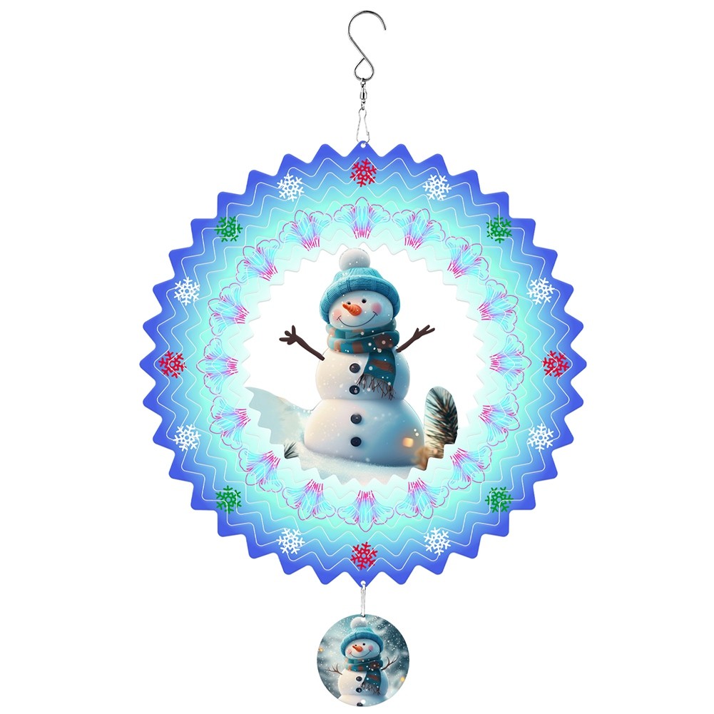 2X(Wind Spinners 3D, Christmas Hanging Wind Spinner for Christmas Decor,9661