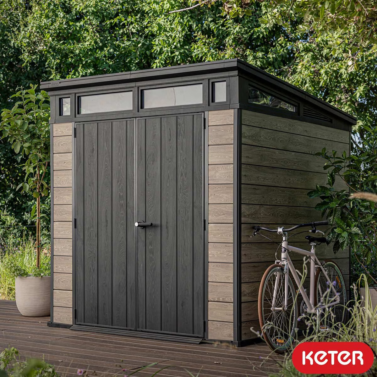Keter Ashwood Signature 7Ft 1" X 7Ft 1" (2.16 X 2.16M) Storage Shed