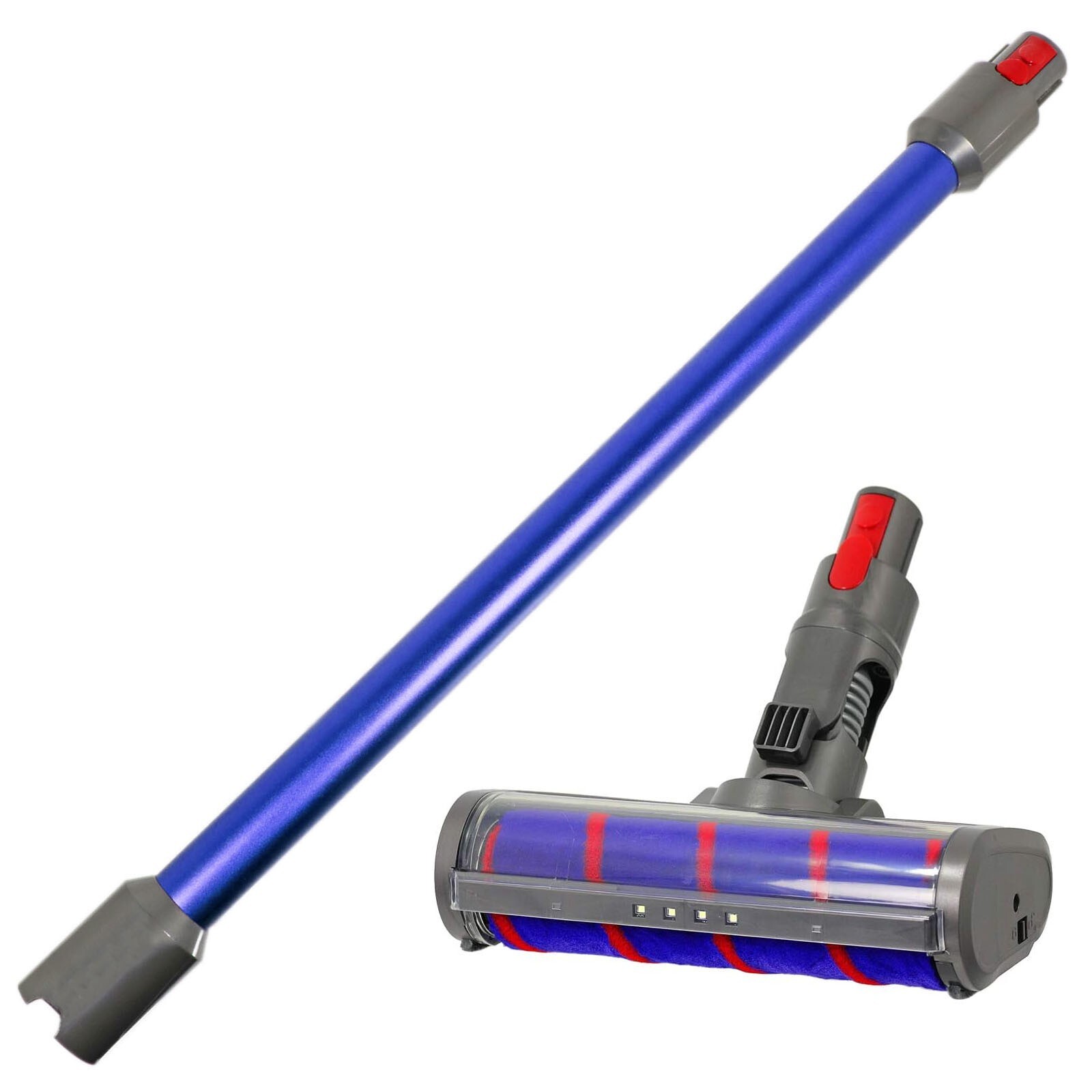 Soft Roller Hard Floor Turbine Tool for DYSON V7 SV11 Vacuum + Blue Rod Wand