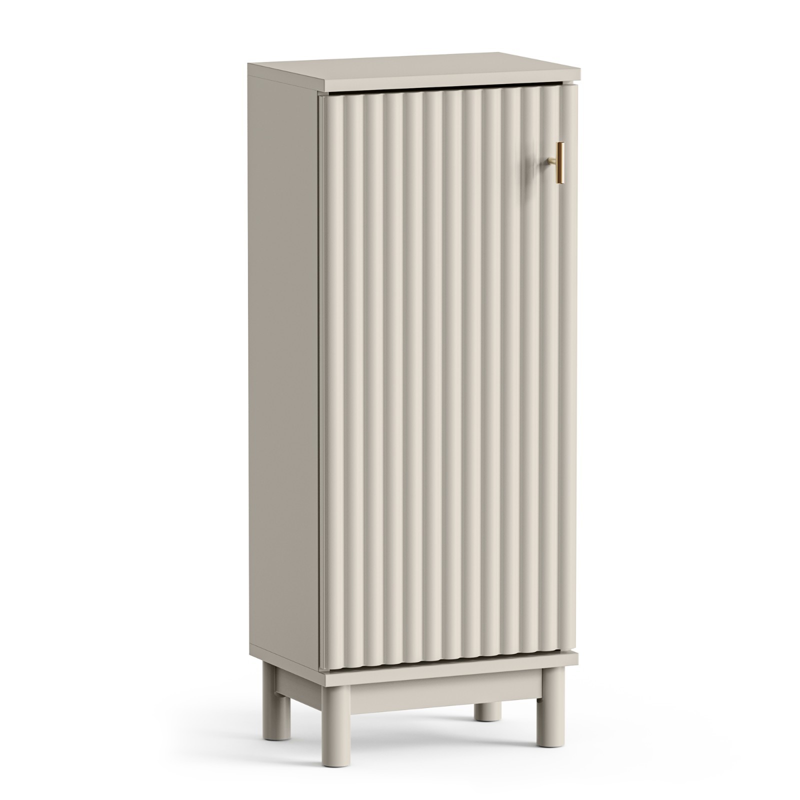 Bathroom Storage Cabinet, Stone Slim Freestanding Bathroom Cupboard, Vonhaus