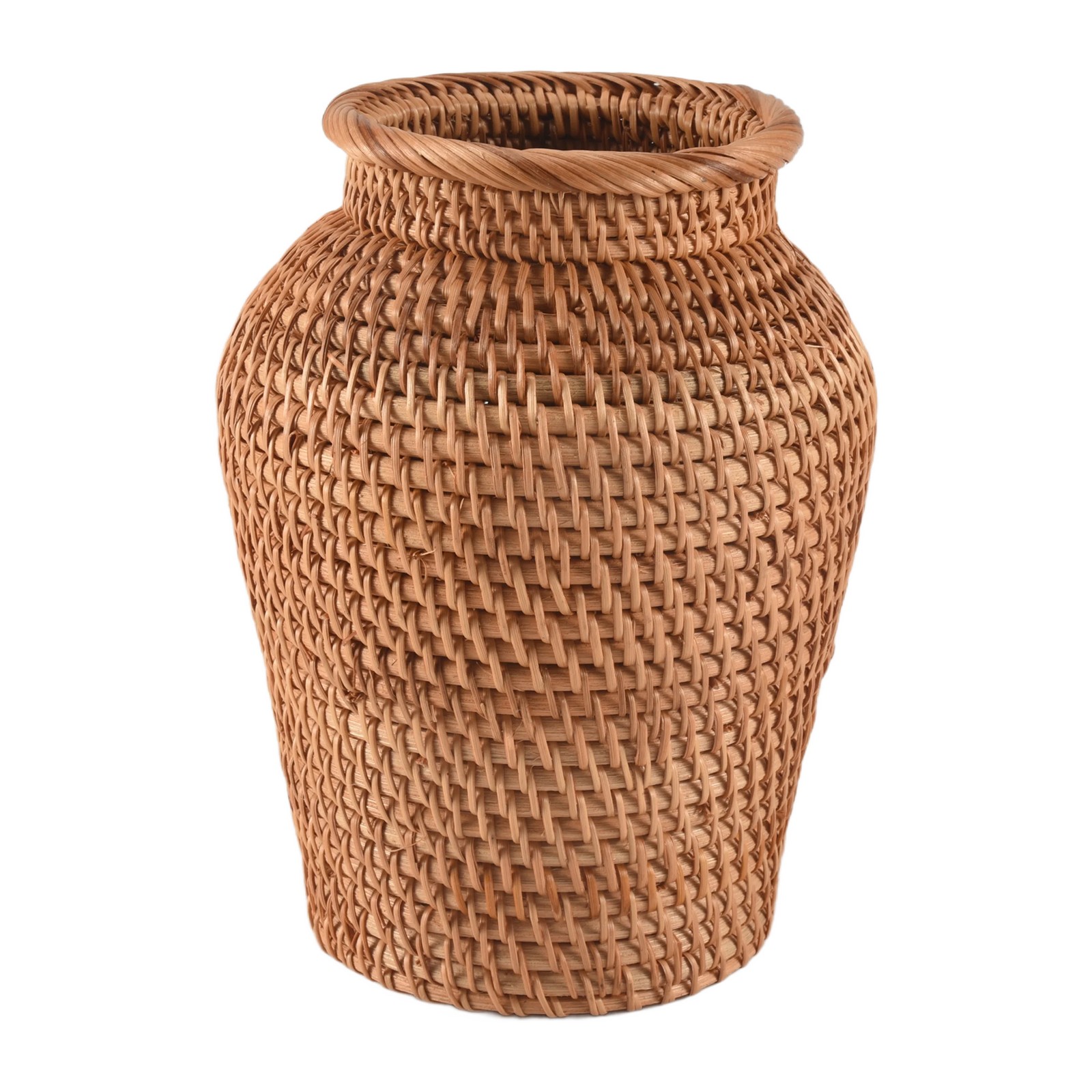 3X(Wicker Basket Rattan Hanging Flowerpot Flowerpot Flower Basket Storage5728