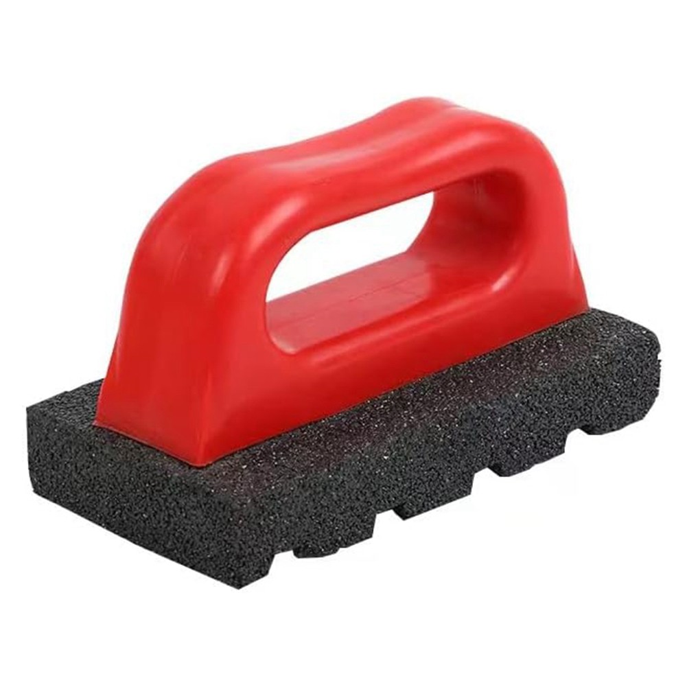 Masonry Rubbing Brick, Fluted Rub Bricks, 20 Grit, Plastic Handle A3R56516