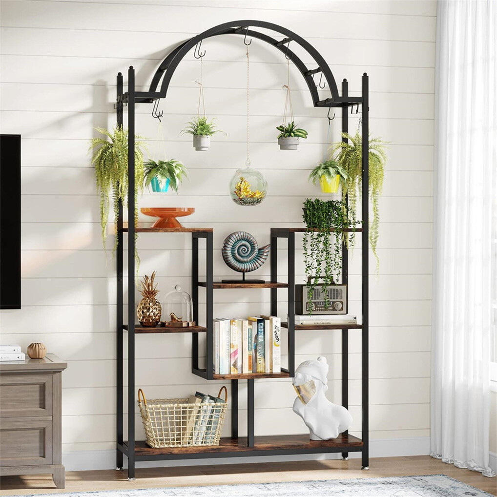 Large Reinforced Plant Stand Metal Flower Shelf for Bedroom Living Room Balcony