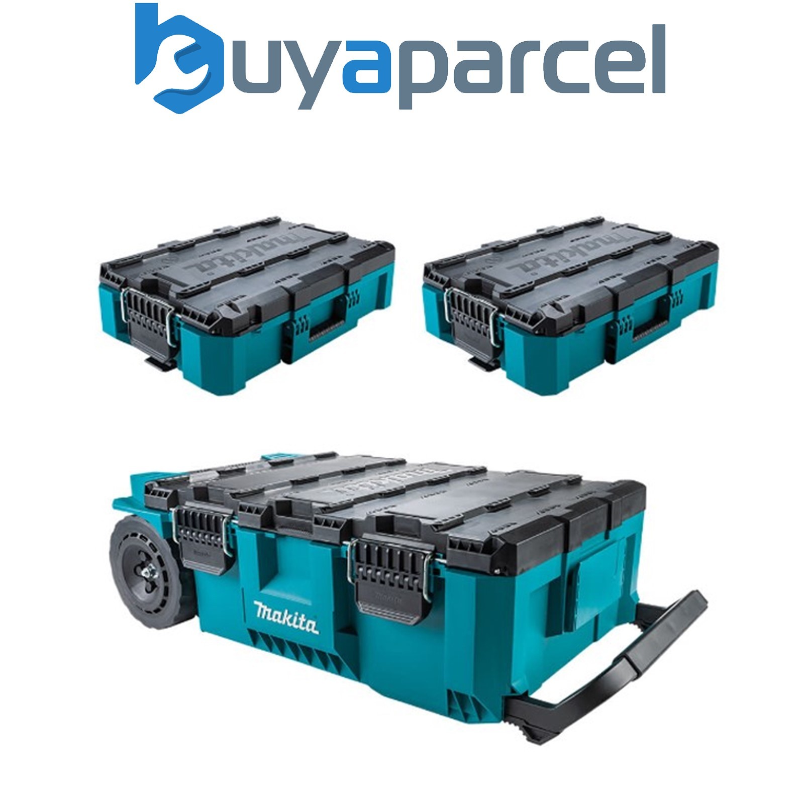 Makita MAKTRAK 3pc Rolling Tool Box and Medium Tool Box Storage Modular System