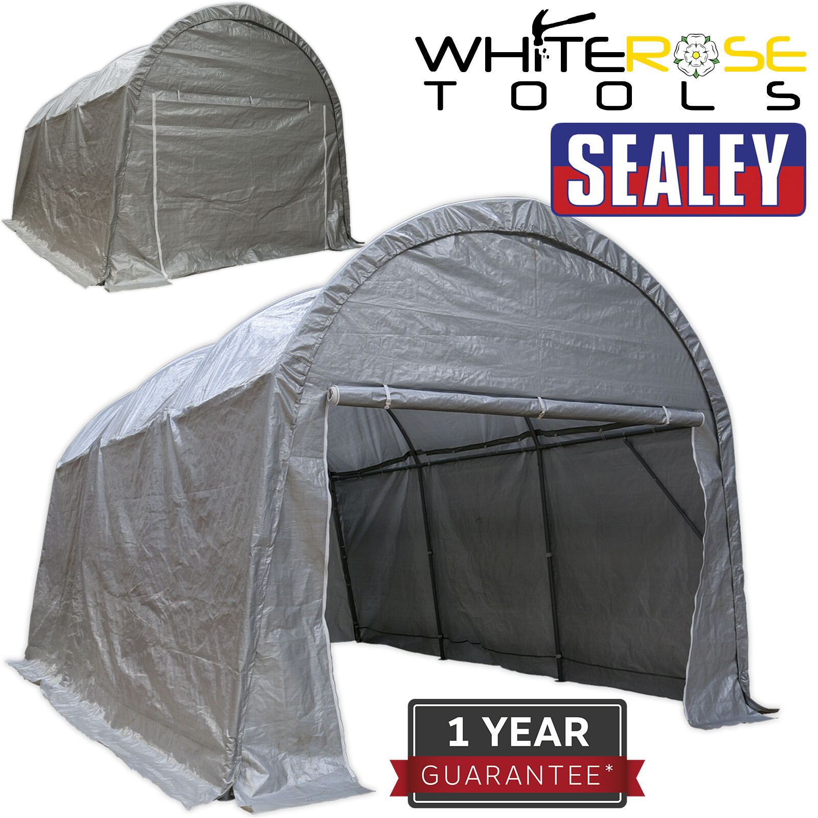 Sealey Dome Roof Car Port Shelter 4 x 6 x 3.1m