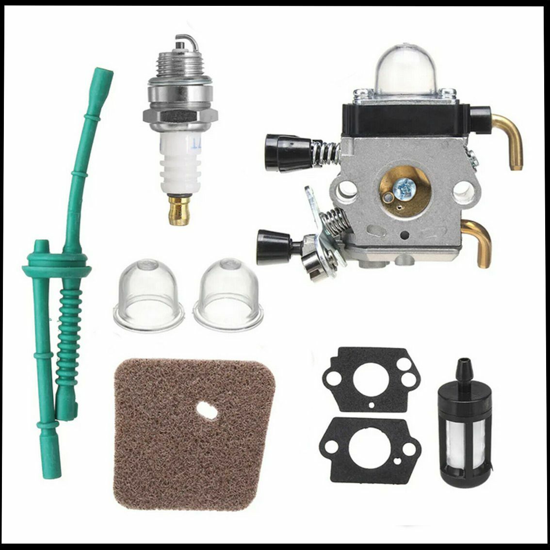 FITS STIHL FS45 FS46 FS55 FC55 38 CHAINSAW CARBURETTOR FULL KIT WITH SPARK PLUG