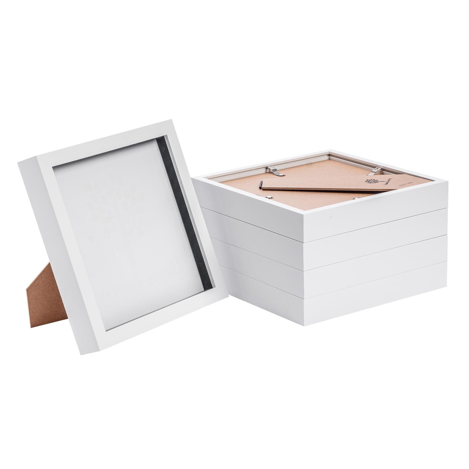 5x 3D Box Photo Frames Standing Hanging Craft Shadow Picture Frame 8 x 8" White