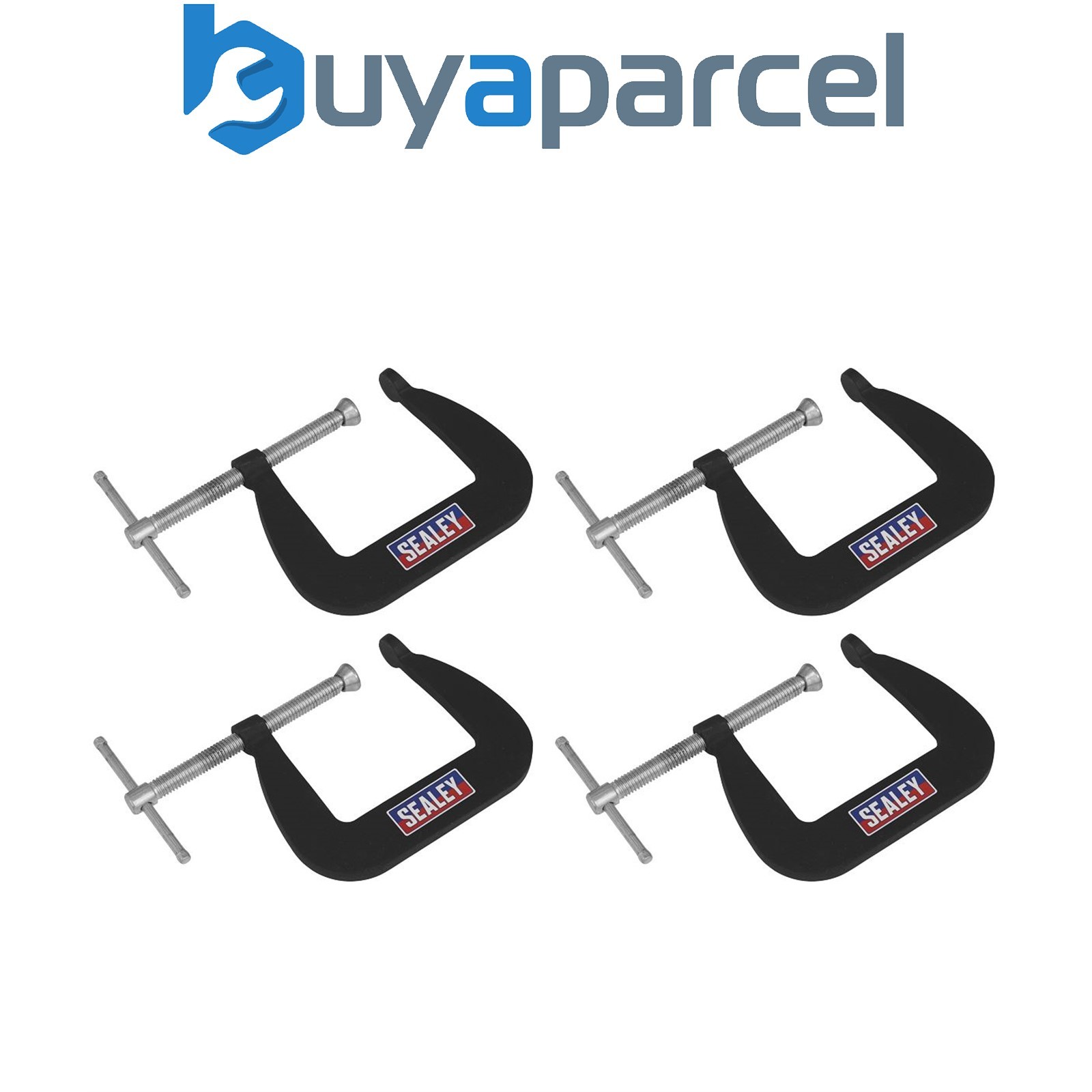 Sealey GCC01 Junior C-Clamp Set 64 x 64mm 4pc