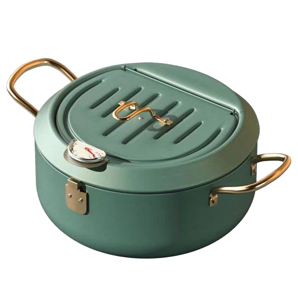 1 Piece Kitchen Deep Frying Pot Oil Fryer Stainless Steel L2W97506