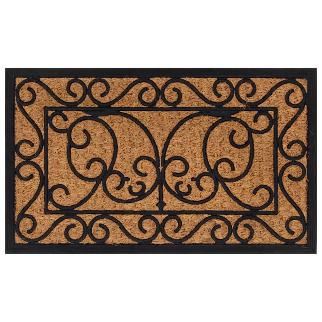 Door Mat Floor Entrance Doormat Rectangular Rubber and Coir vidaXL