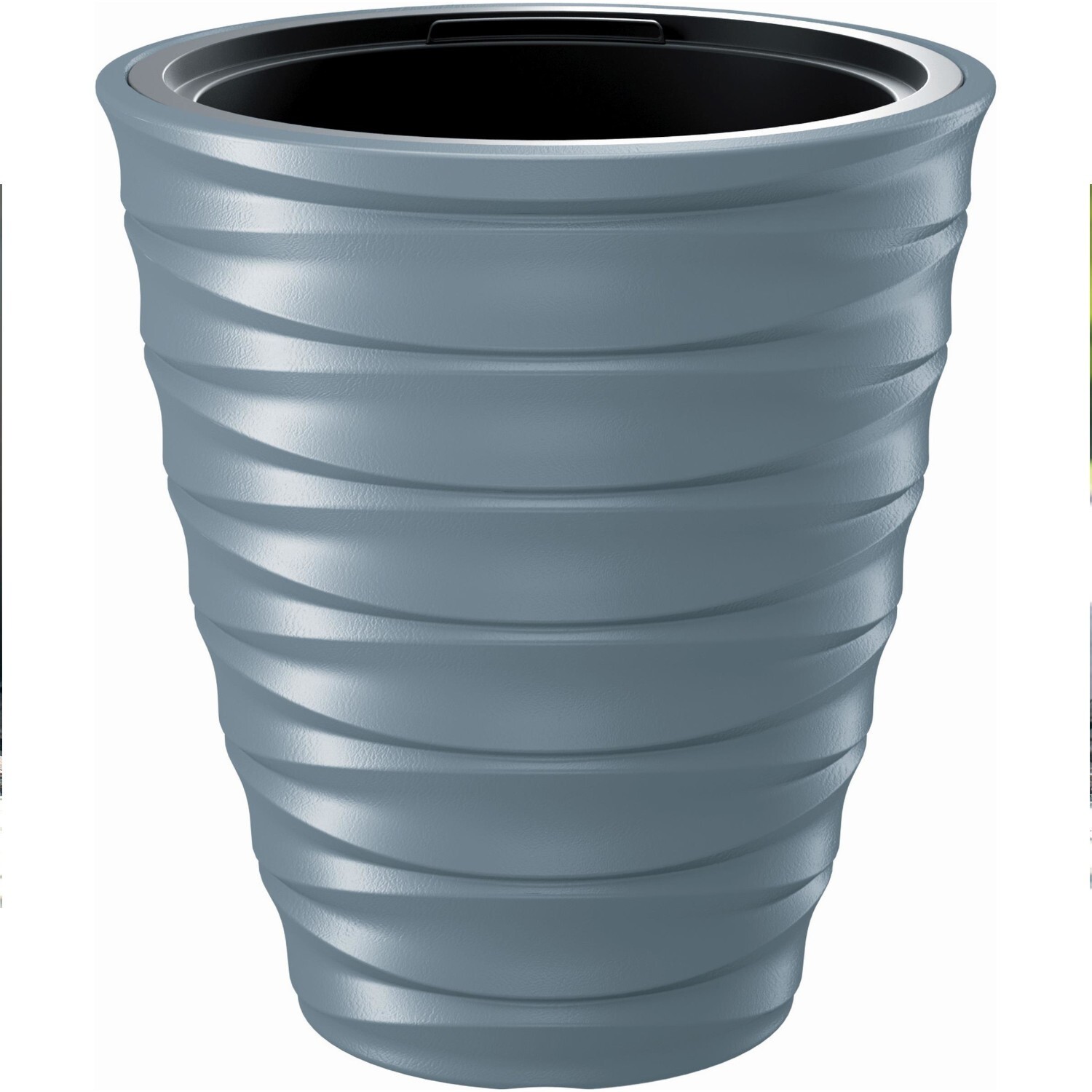 28L Flower Pot Planter with Insert Grey Round Decorative Indoor Outdoor 42x38 cm