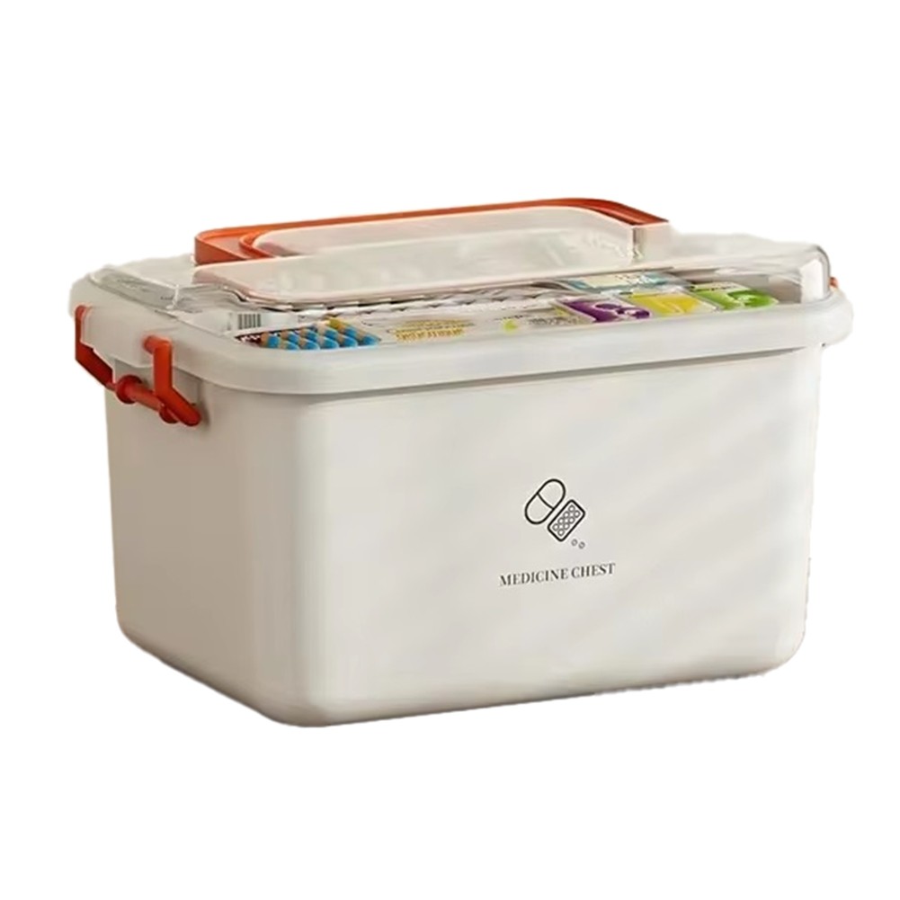3X( Capacity Portable Medicine Box,Multi-Layer Plastic Medicine Storage Box3937