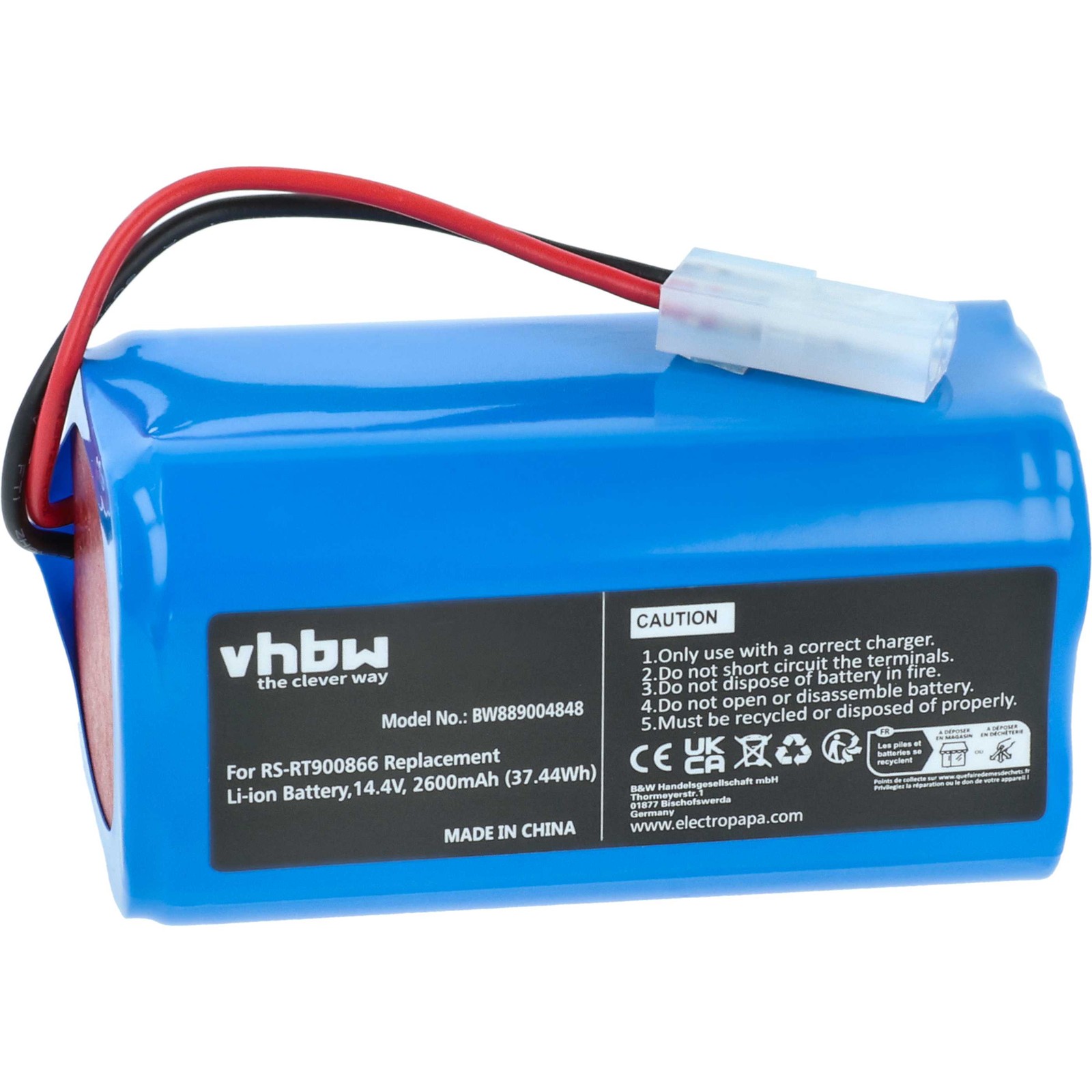Battery for Rowenta Explorer 60 60 Allergy Connect 45 Aqua 50 45 2600mAh 14.4V