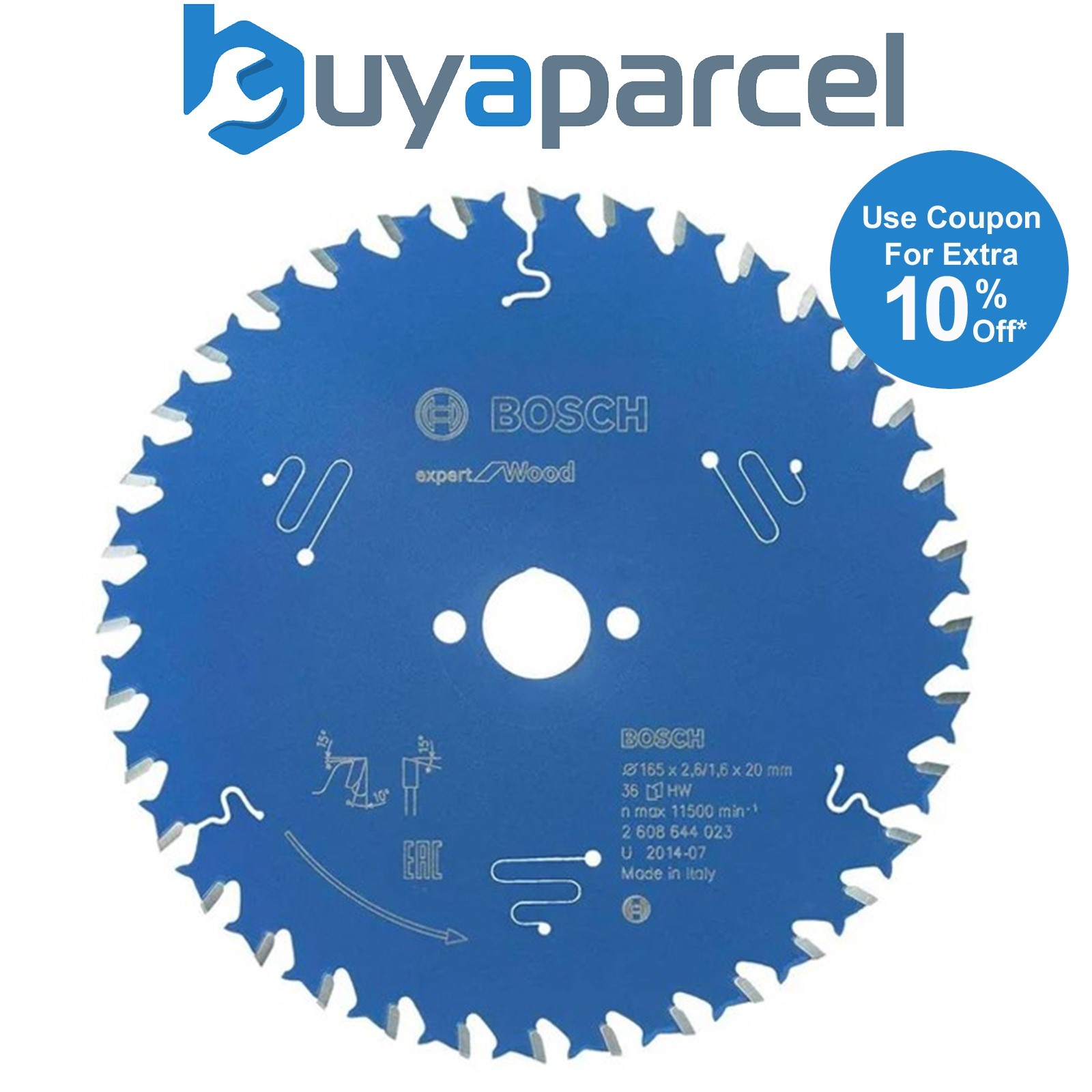 Bosch EXPERT 2608644023 165mm x 2.6mm x 36 Tooth Circular Saw Blade GKS18 V-57-2