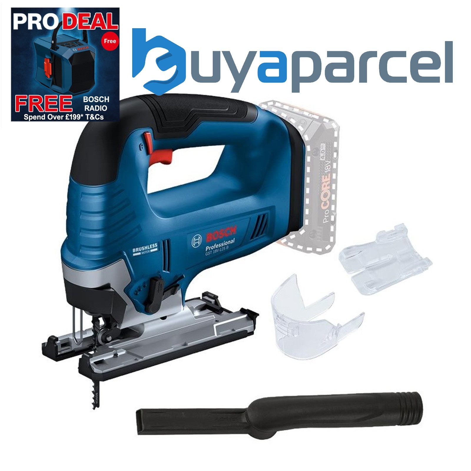 Bosch 18v GST 18V-125 B Cordless Brushless Jigsaw GST18V125B Bare 06015B3001