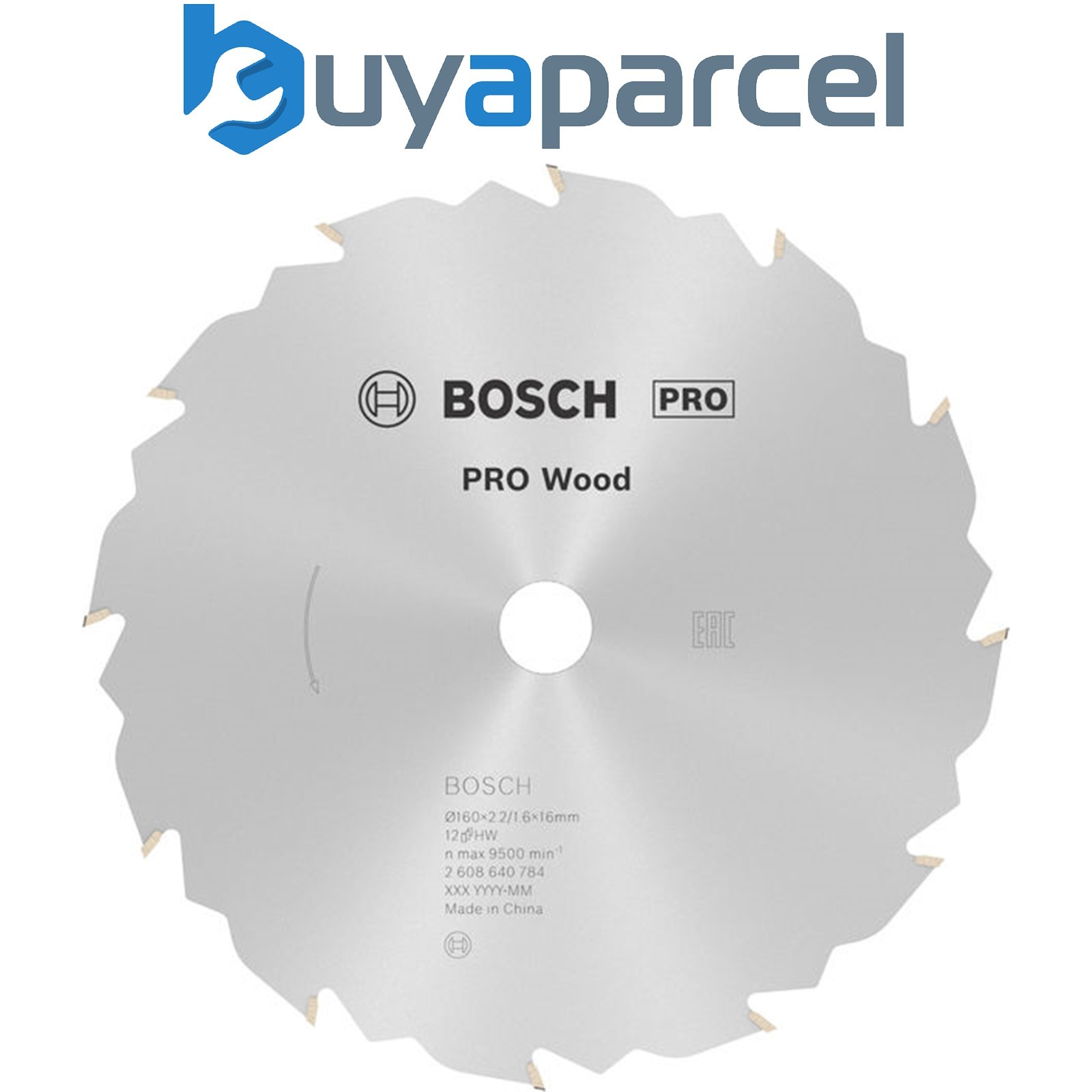 Bosch PRO Wood Circular Saw Blade 160 x 2.2 x 16 mm T12 2608640784