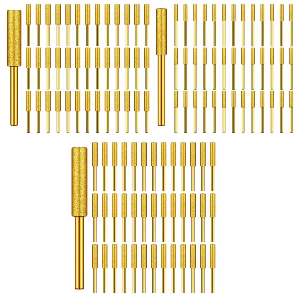 120Pcs Chainsaw Sharpener Kits,High Hardness Titanium Plated Burr9443