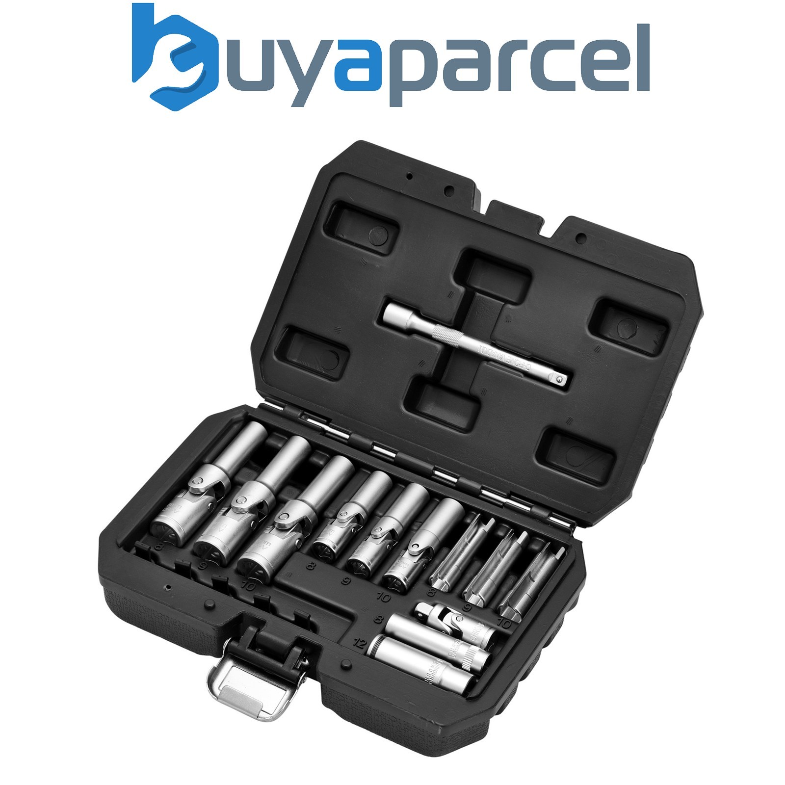 Draper 12397 Thin Wall PSG Glow Plug Socket Set, 3/8" and 1/4" Sq. Dr. (18 Piece