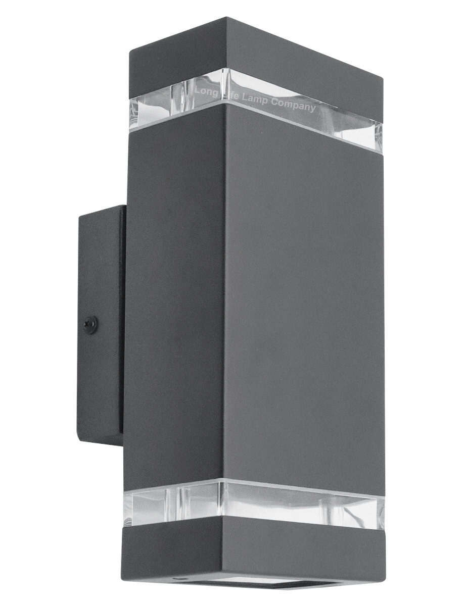 Modern Black Greyish Up Down Double Wall Light GU10 Outdoor Garden Light ZLC368B