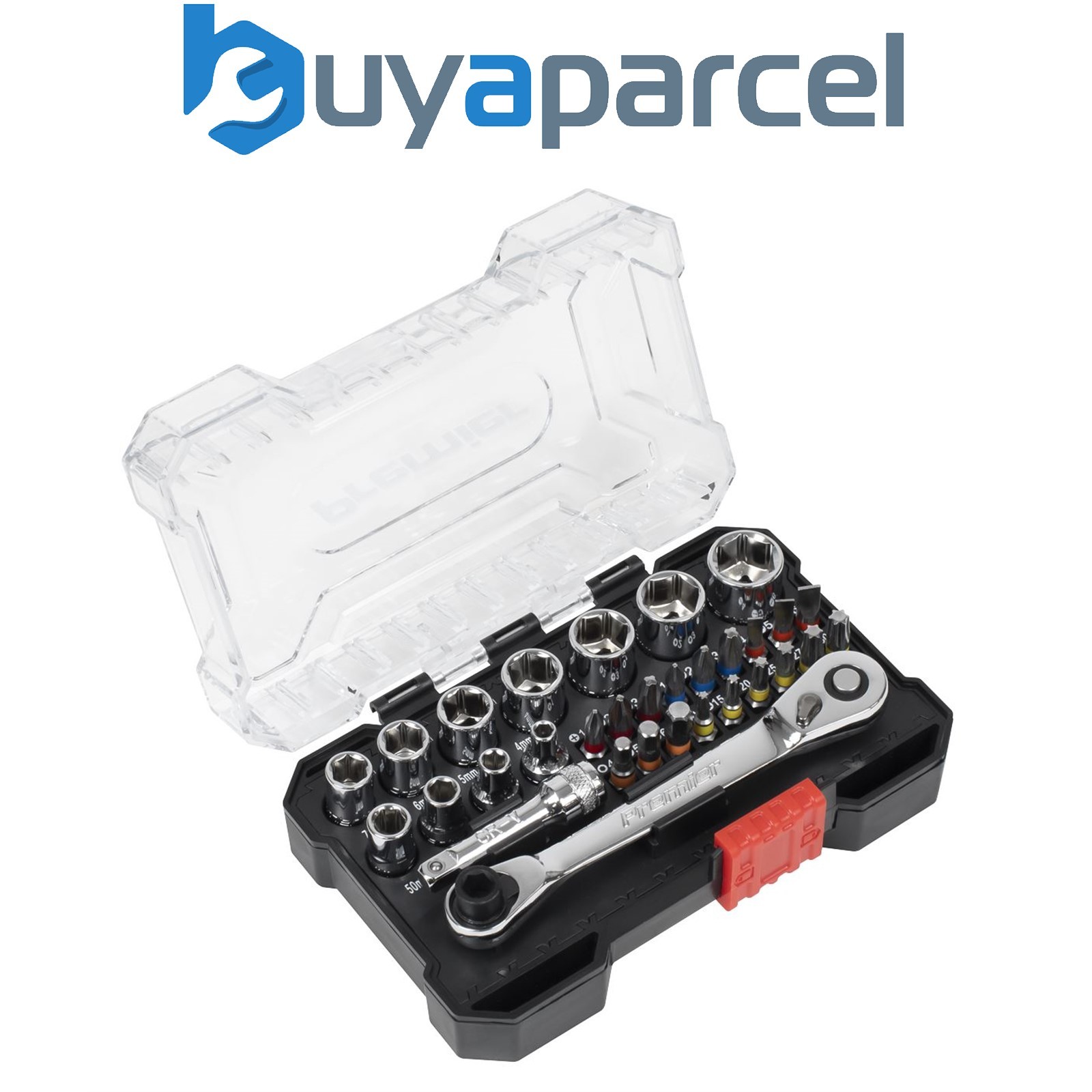 Sealey AK2111 Premier Socket & Colour-Coded Bit Set 1/4"Sq Drive 31pc