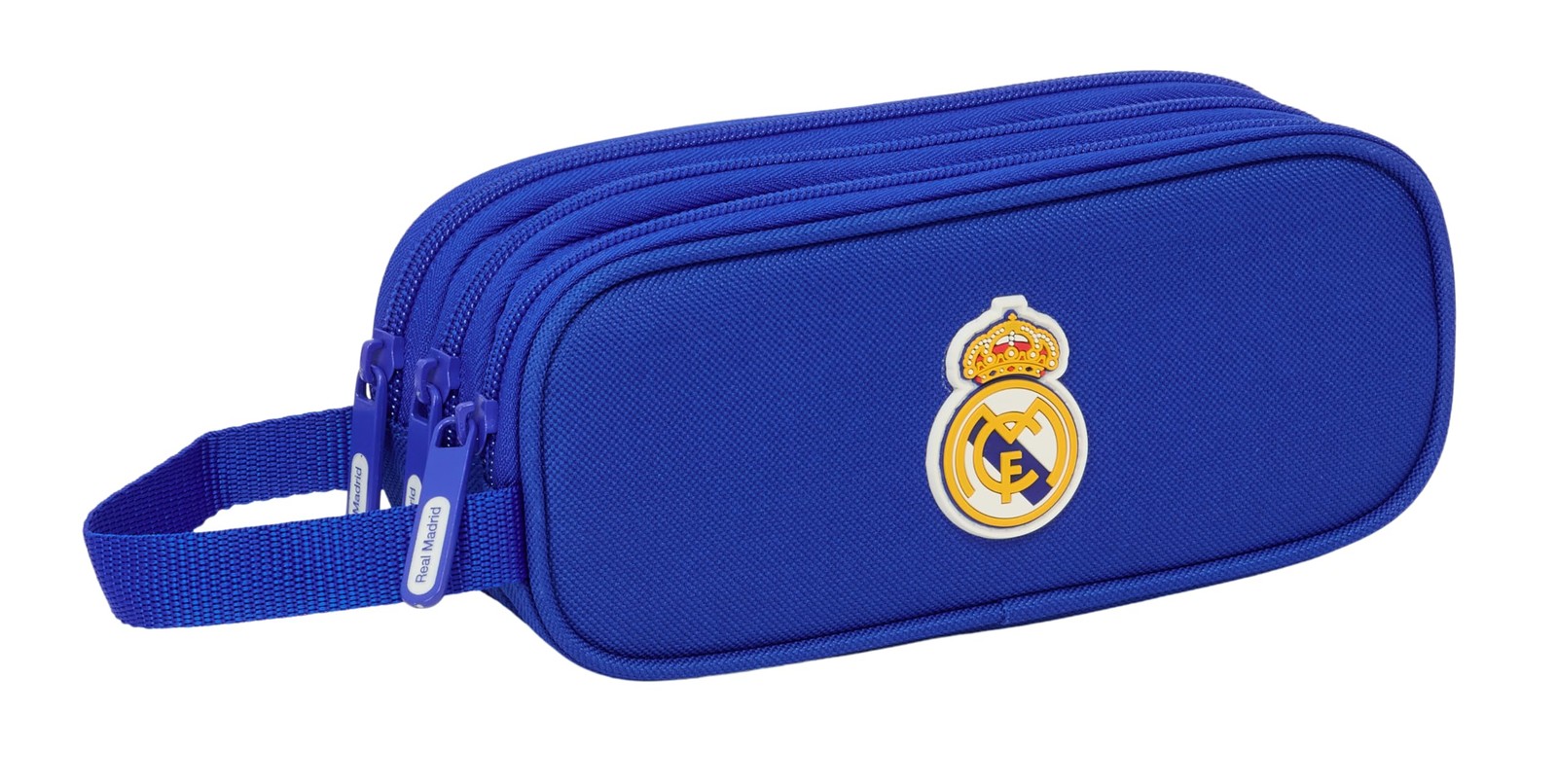 Real Madrid - Triple Zip Pencil Case, Children, Ideal for Children from 5 to 14