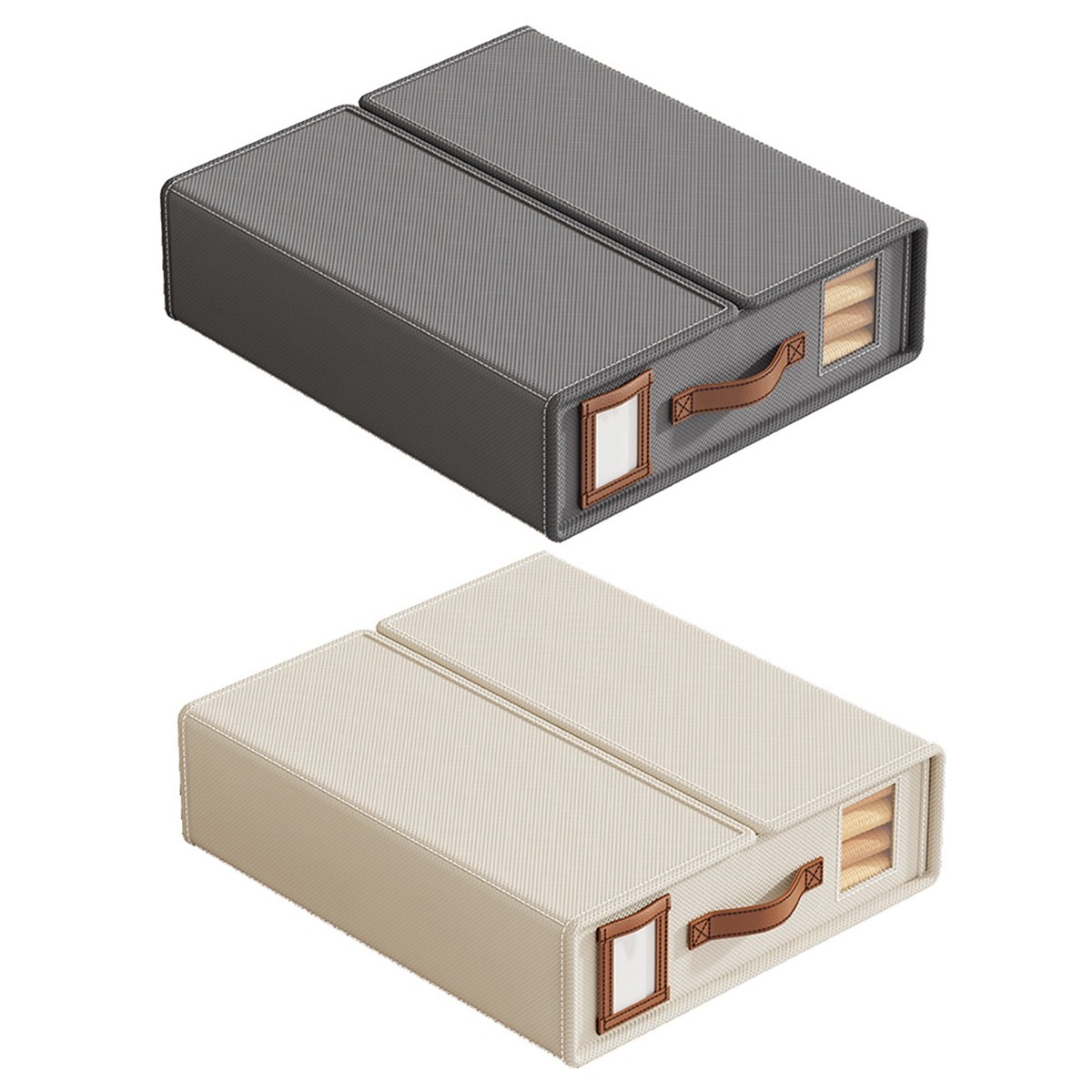 Moisture-Proof Storage Box Leather Handle for Storage Bed Organizer Box Bed Y7P8