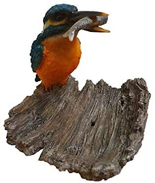 NEW Kingfisher On Driftwood Home Or Garden Decoration BG KF08 F Br Free Shippin