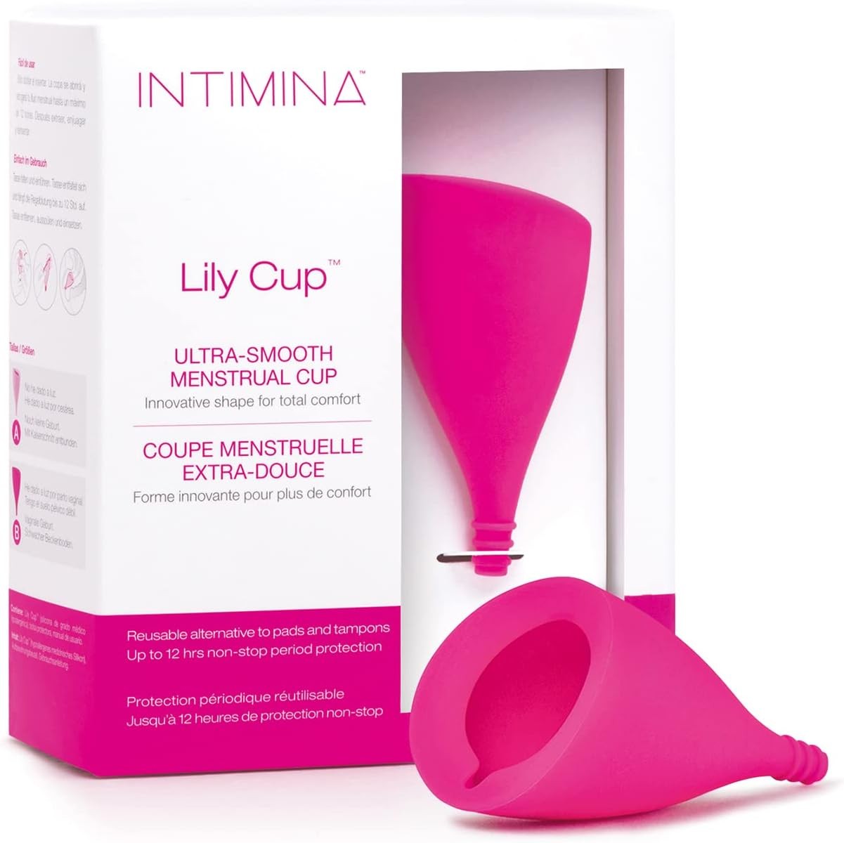Intimina Lily Cup Size B - Thin Menstrual Cup, Period Cup with up to 8 Hours Us