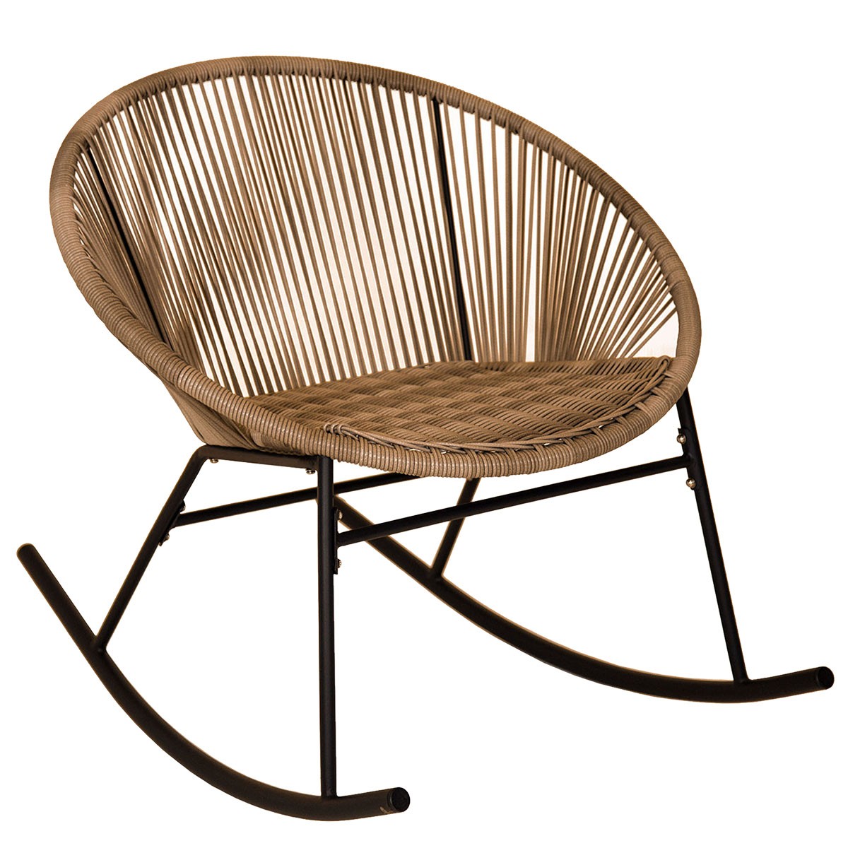 Charles Bentley Zanzibar Rocking Chair Natural Rattan String Seat