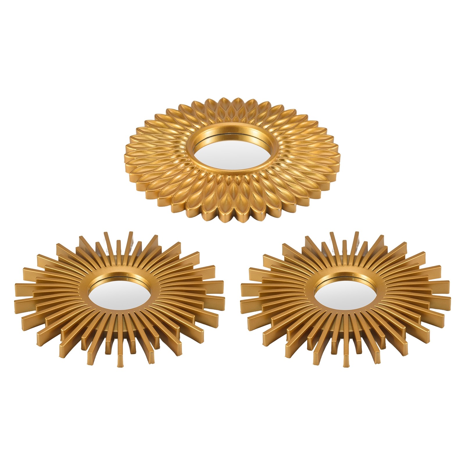 Gold Mirrors for Wall Pack of 3 - Wall Mirrors for Room Decor & Home Decor1258