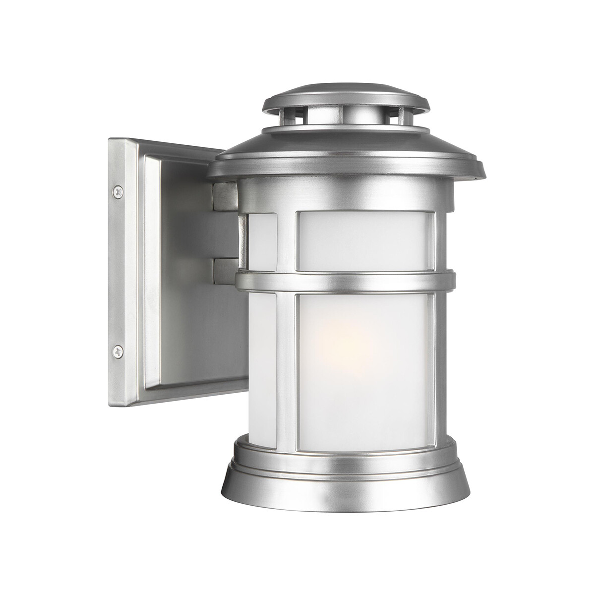 Outdoor IP44 1 Bulb Wall Light Lantern Painted Brushed Steel LED E27 60W d00863