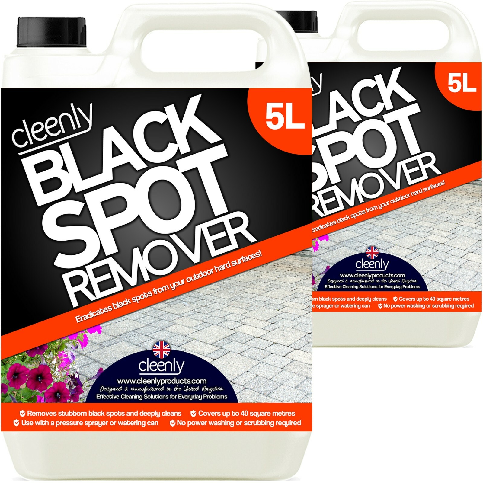 Patio Black Spot Remover 10L Algae Green Mould Drive Way Path Moss Kill Cleenly