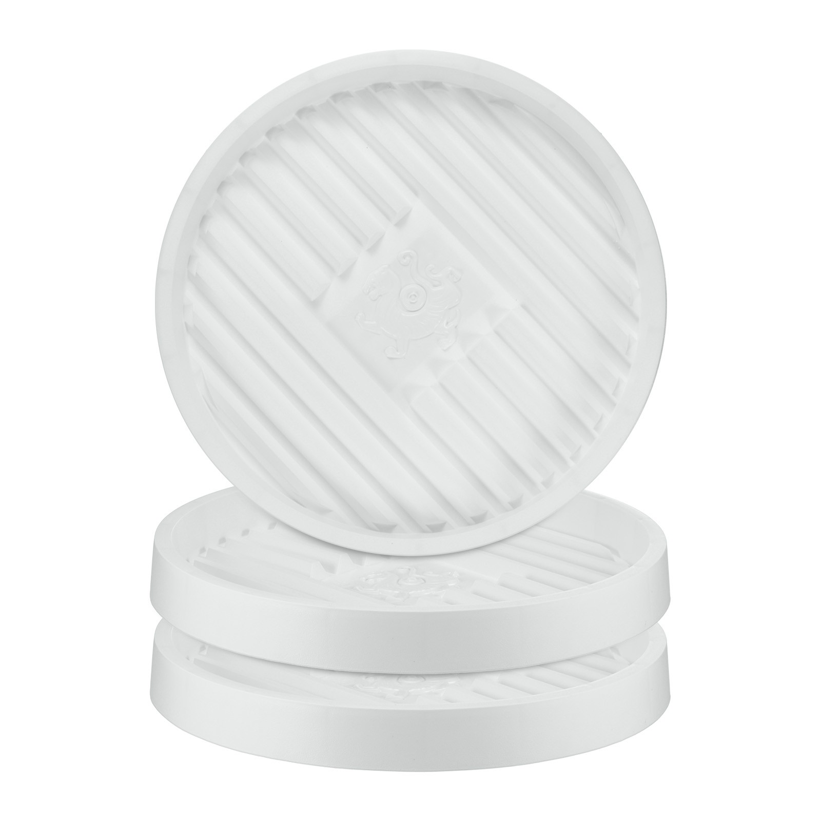 3-Pack Plant Saucer, 11.4 Inch Flower Pot Saucers for Indoor/Outdoor [White]