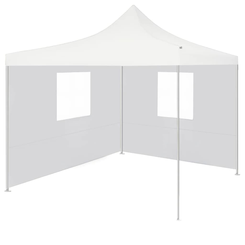 Professional Folding Party Tent with 2 Sidewalls 3x3m Steel White Shade vidaXL