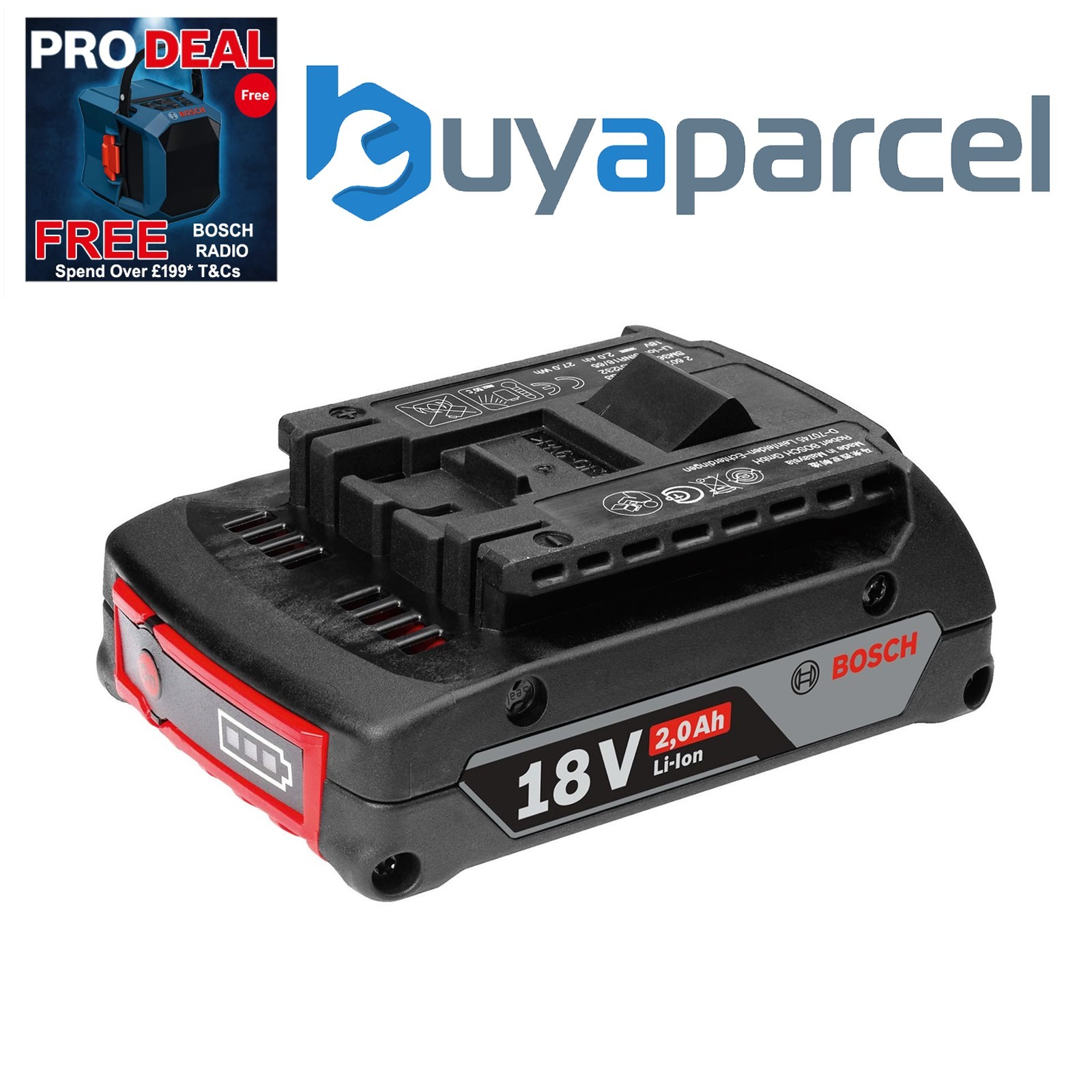 Bosch GBA 18 V 2.0 Ah 1600Z00036 18v 2.0ah Cool Pack Lithium Ion Li-Ion Battery