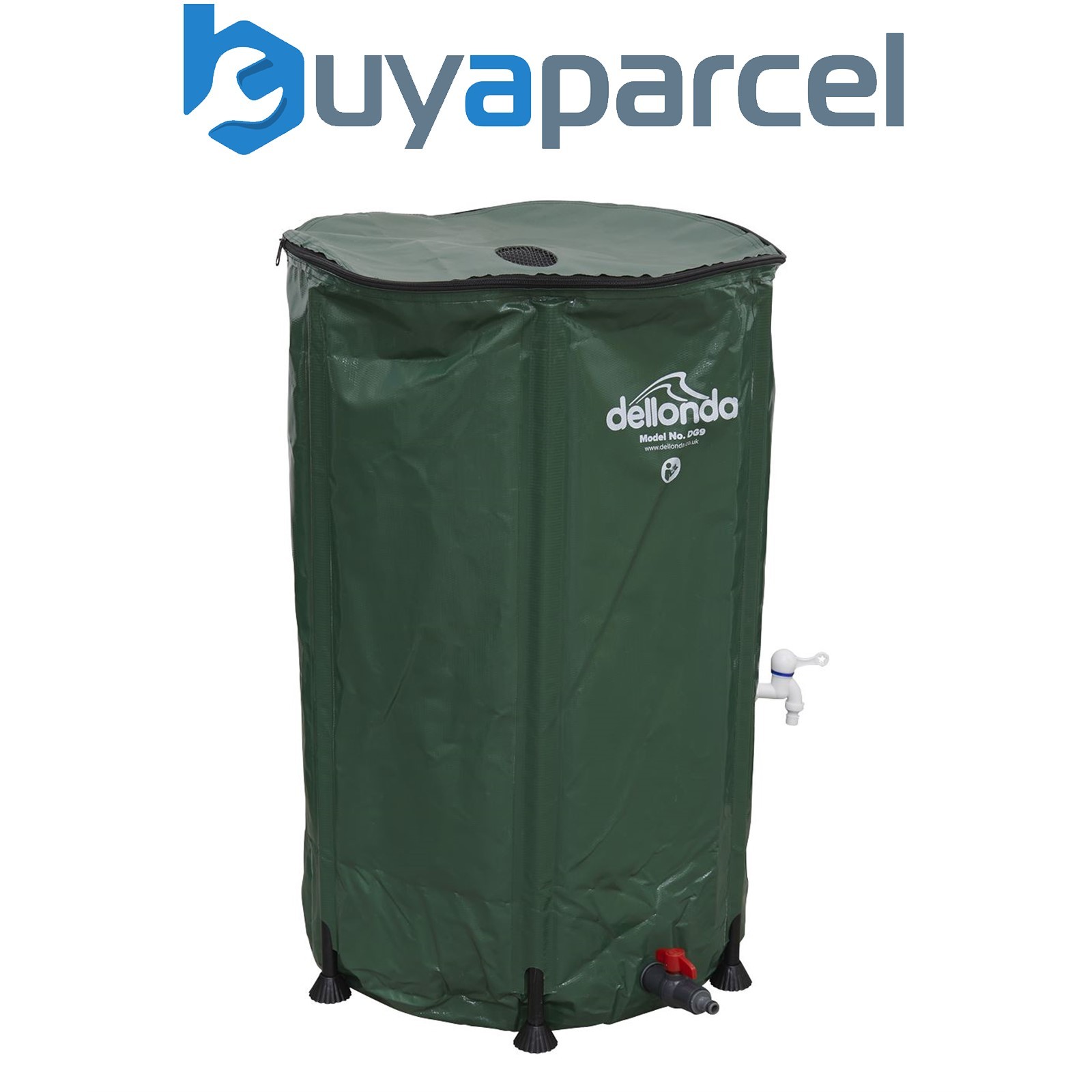 Sealey DG9 Dellonda Collapsible PVC Garden Water Butt with Zipped Lid & Drain Ta