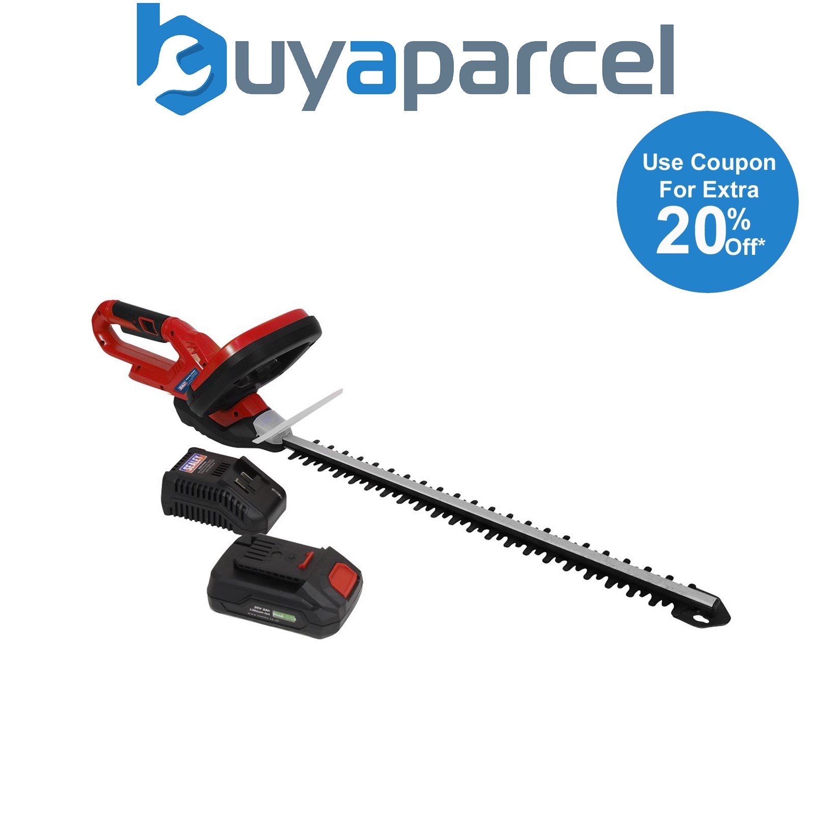 Sealey CHT20VCOMBO2 SV20 Series 52cm Cordless Hedge Trimmer 20V 2Ah with Battery