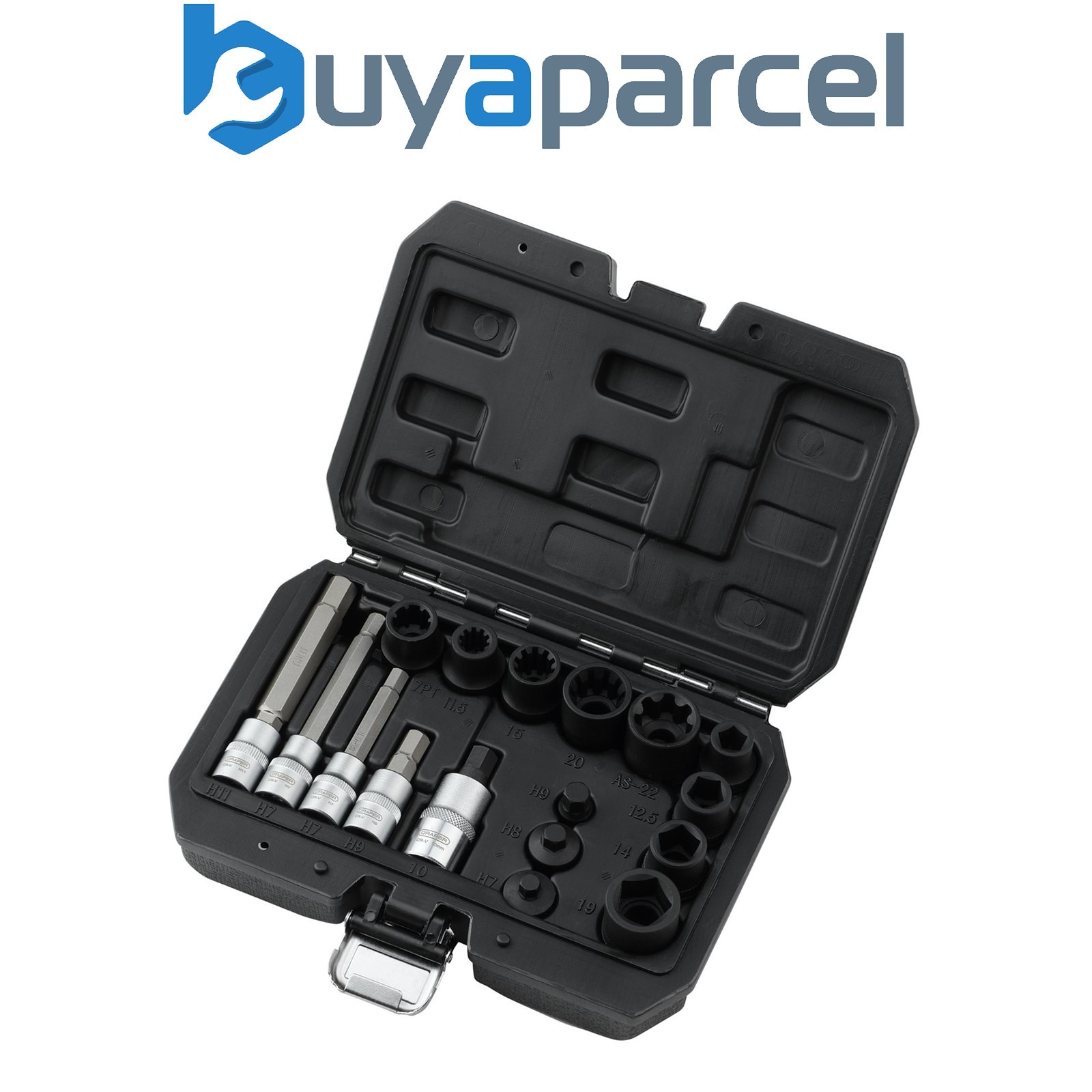 Draper 07114 Brake Caliper Socket and Bit Set (17 Piece)