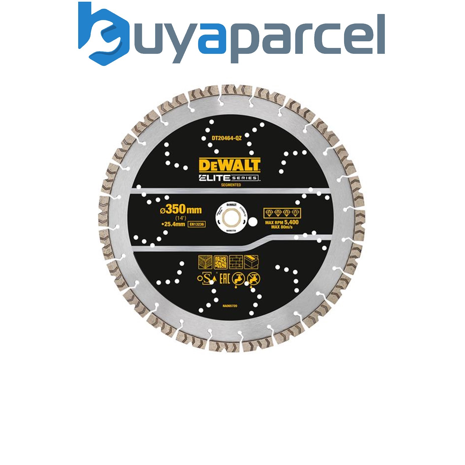 Dewalt DT20464-QZ ELITE SERIES All Purpose Diamond Segmented Wheel 350 x 25.4mm
