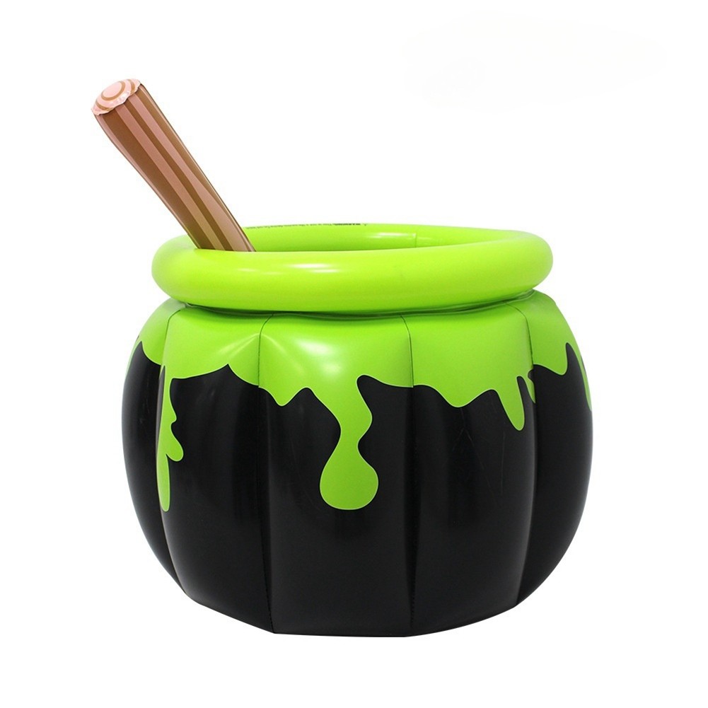 Horror Halloween Inflatable Ice Bucket Chilled Beverage Witch Stirring9739