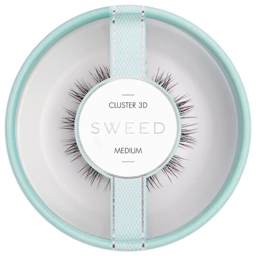 SWEED Lashes - Cluster 3D Medium - Black False Eyelashes Layered Faux Clusters