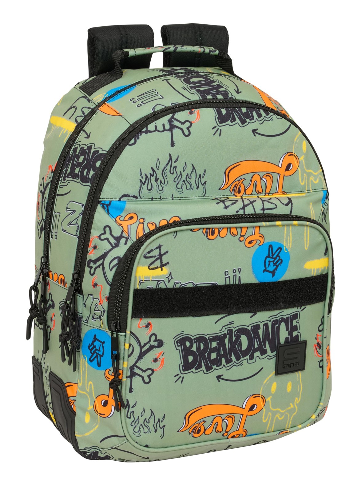 SAFTA GRAFFITI ZONE - Children's School Backpack, Ideal for Children of Differen