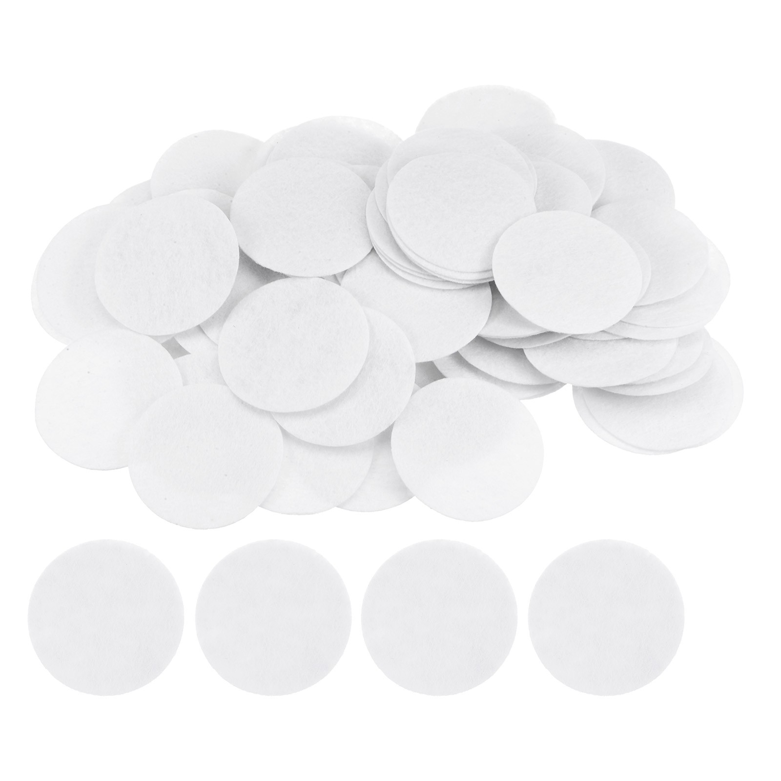 600pcs Round Felt Circles, 50mm 2" Craft Felt Pads Fabric Pad White