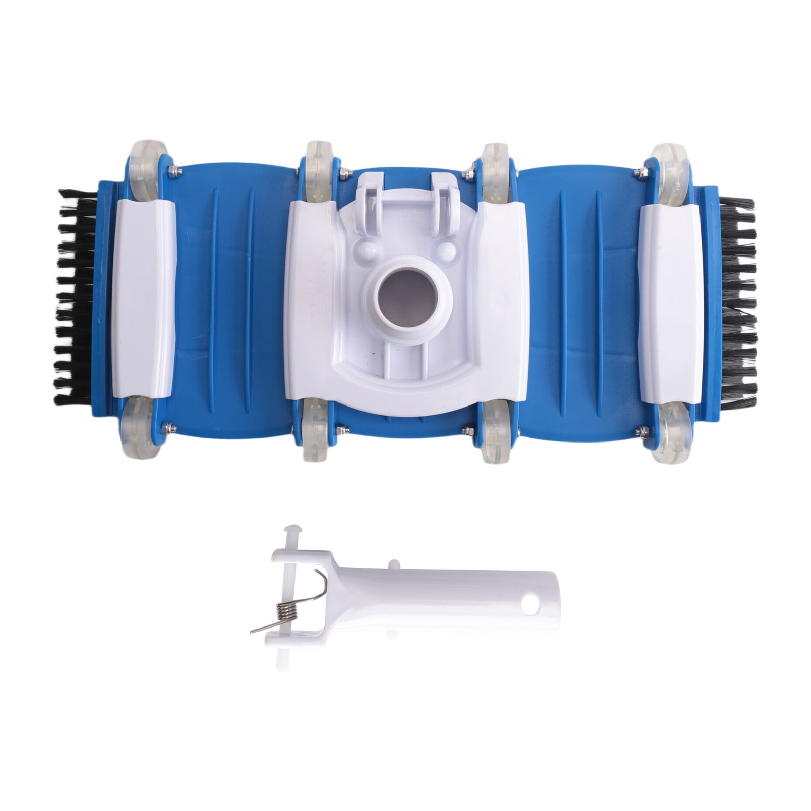 Pool Vacuum Head with Side Brushes, Wheels and Swivel Handle and Hose2525